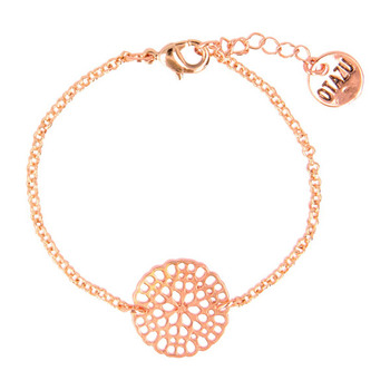 Otazu Flower Disc Bracelet - Rose Gold